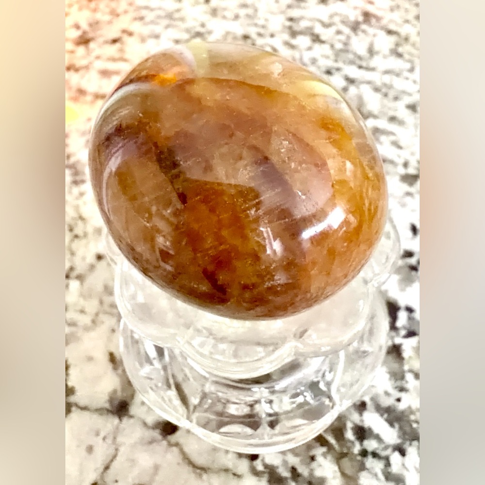 Golden Healer Quartz Palm Stone—_Large - Picture 2 of 5